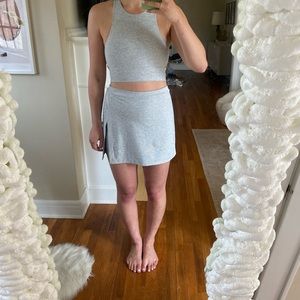 Outdoor Voices gray court skort and Crop